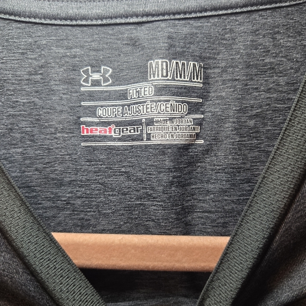 Under Armour Men's Gray Heat Hear Performance Shirt Medium - Picture 5 of 8